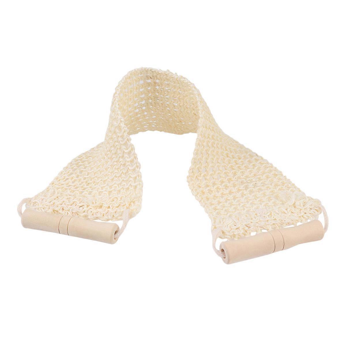 Light Yellow Sisal Back-Pulling Towel for Bath Use Durable Long Strip