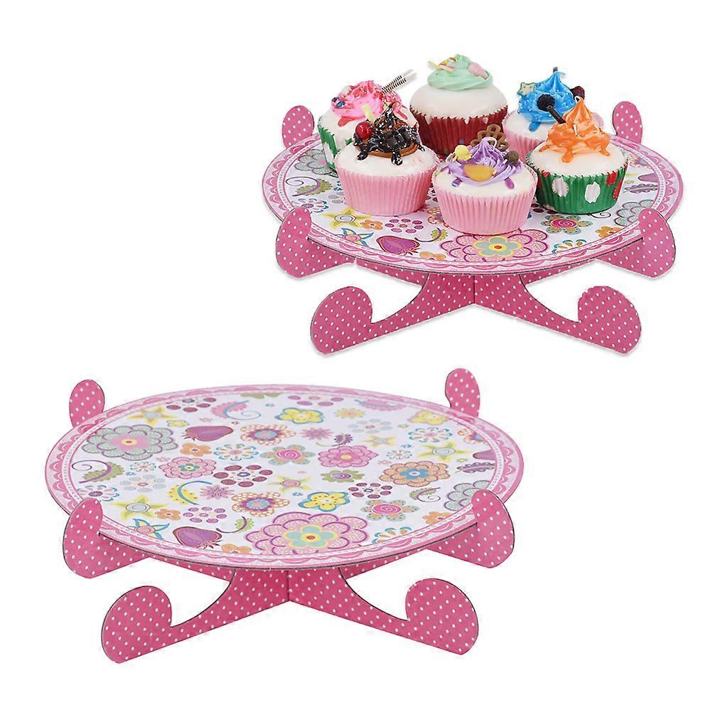 Collapsible Cake Stand Paper for Cake Storage One-Tier Pink