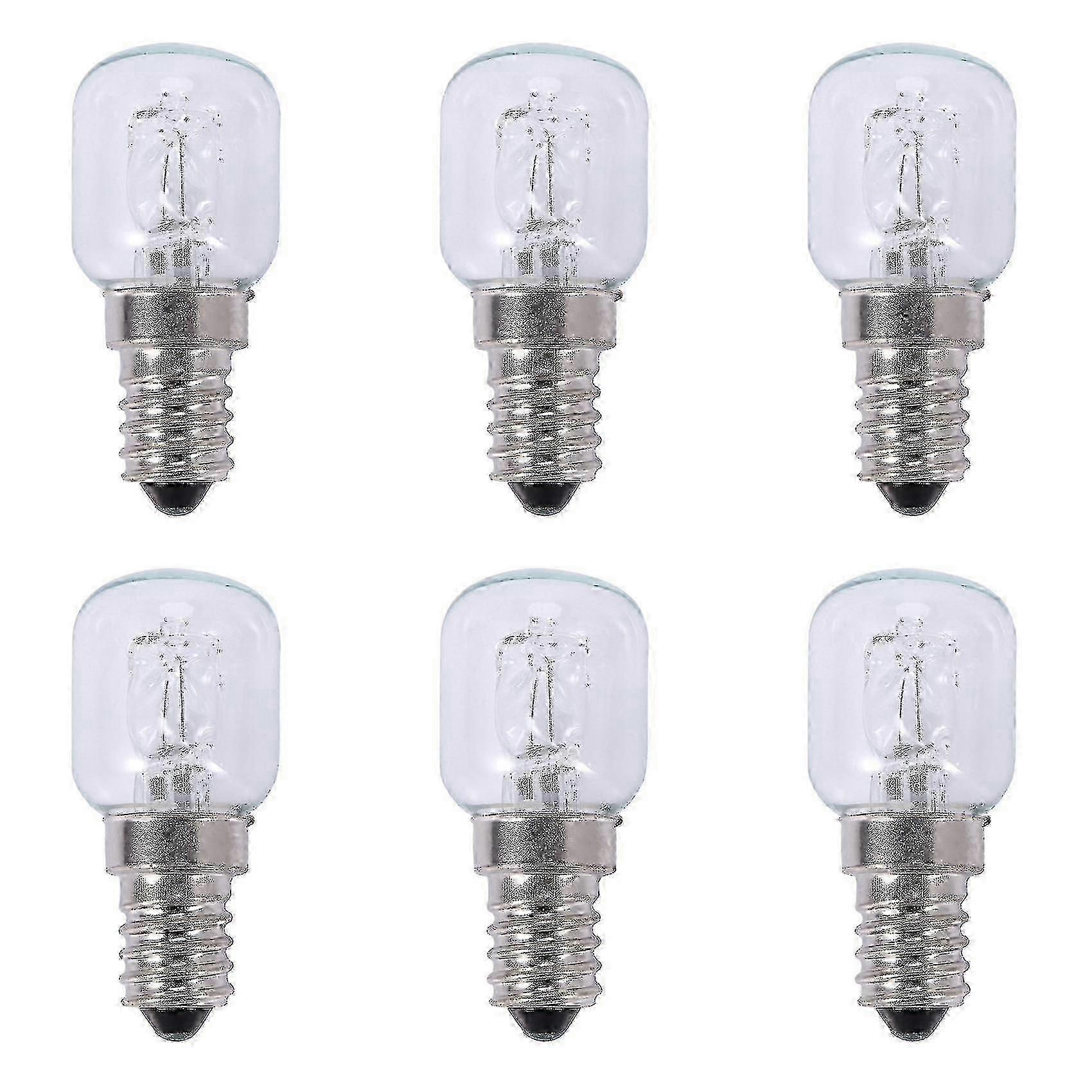 6x E14 500C High Temp Halogen Oven Bulb 25W Quartz