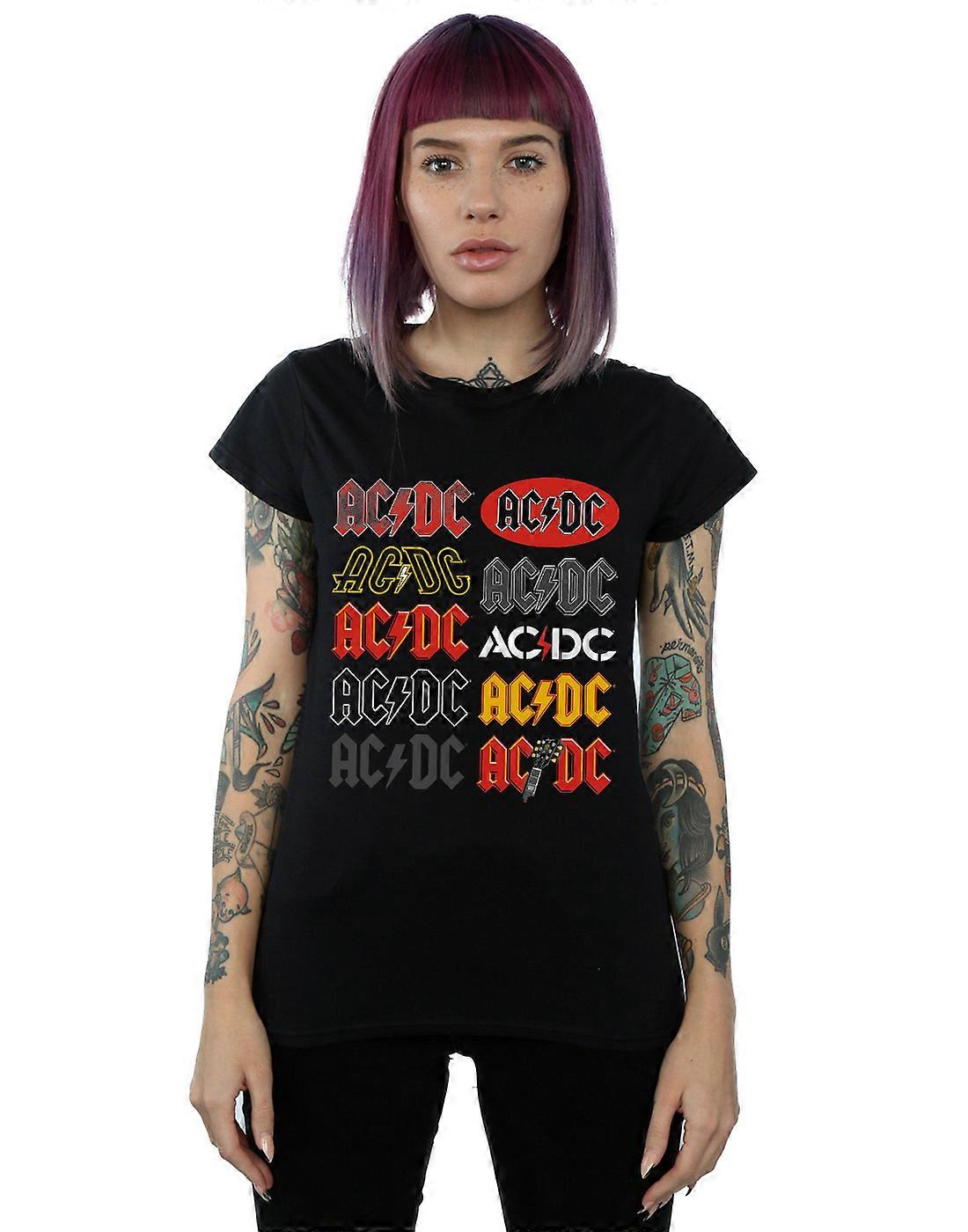 AC/DC Women's Multi Logos T-Shirt