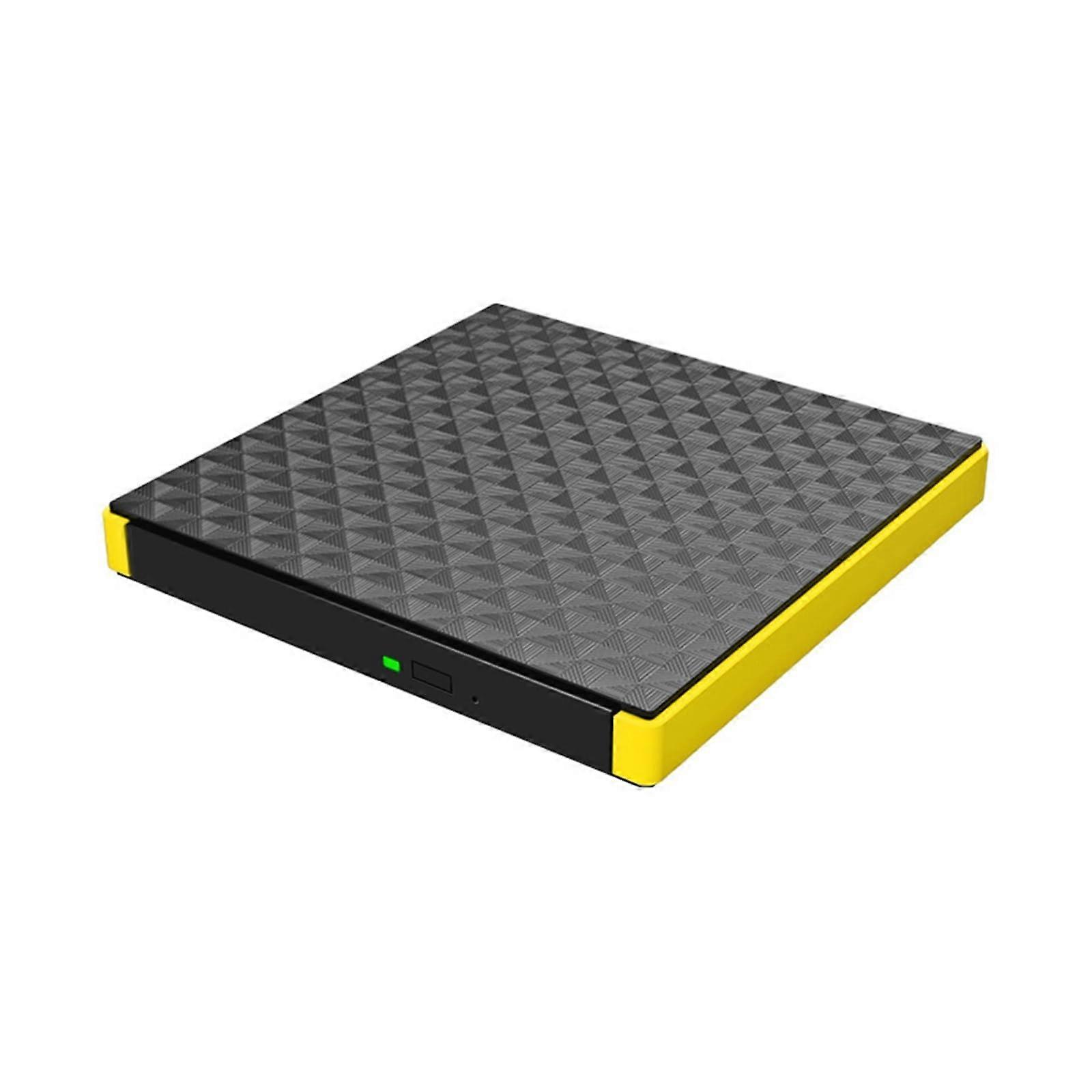 External CD DVD Drive USBC Burner Speed Reading Noise Reduction 3D Playback Yellow