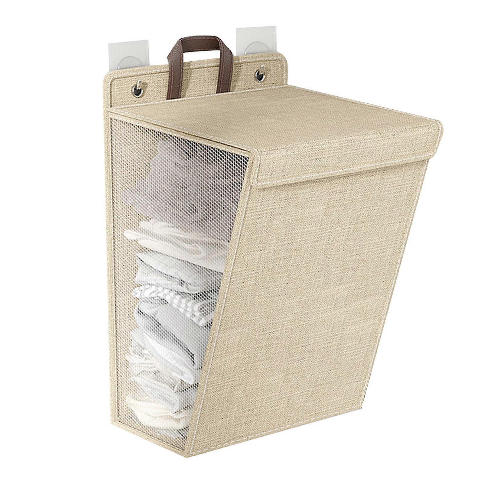 Foldable Wall Hanging Laundry Basket  Durable Fabric SpaceSaving Hamper for Clothes Storage