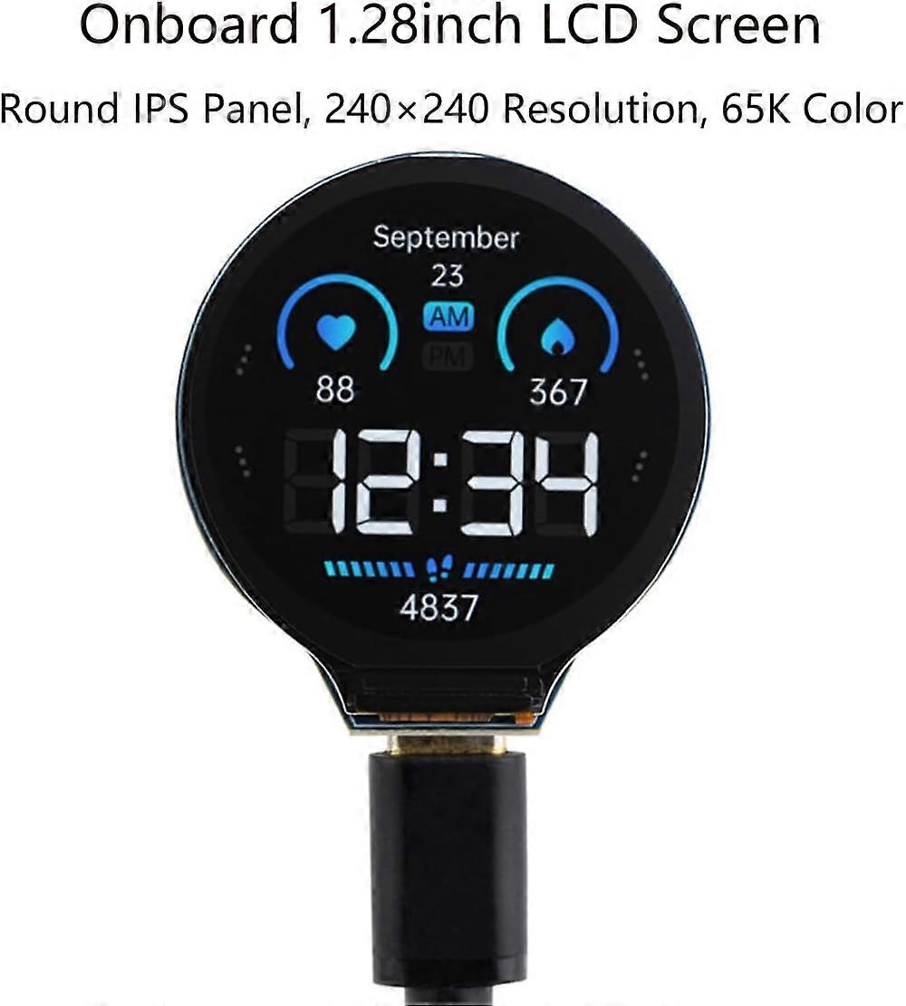 ESP32S3 Development Board with 1.28' Round IPS LCD, DualCore WiFi Bluetooth, 6Axis IMU