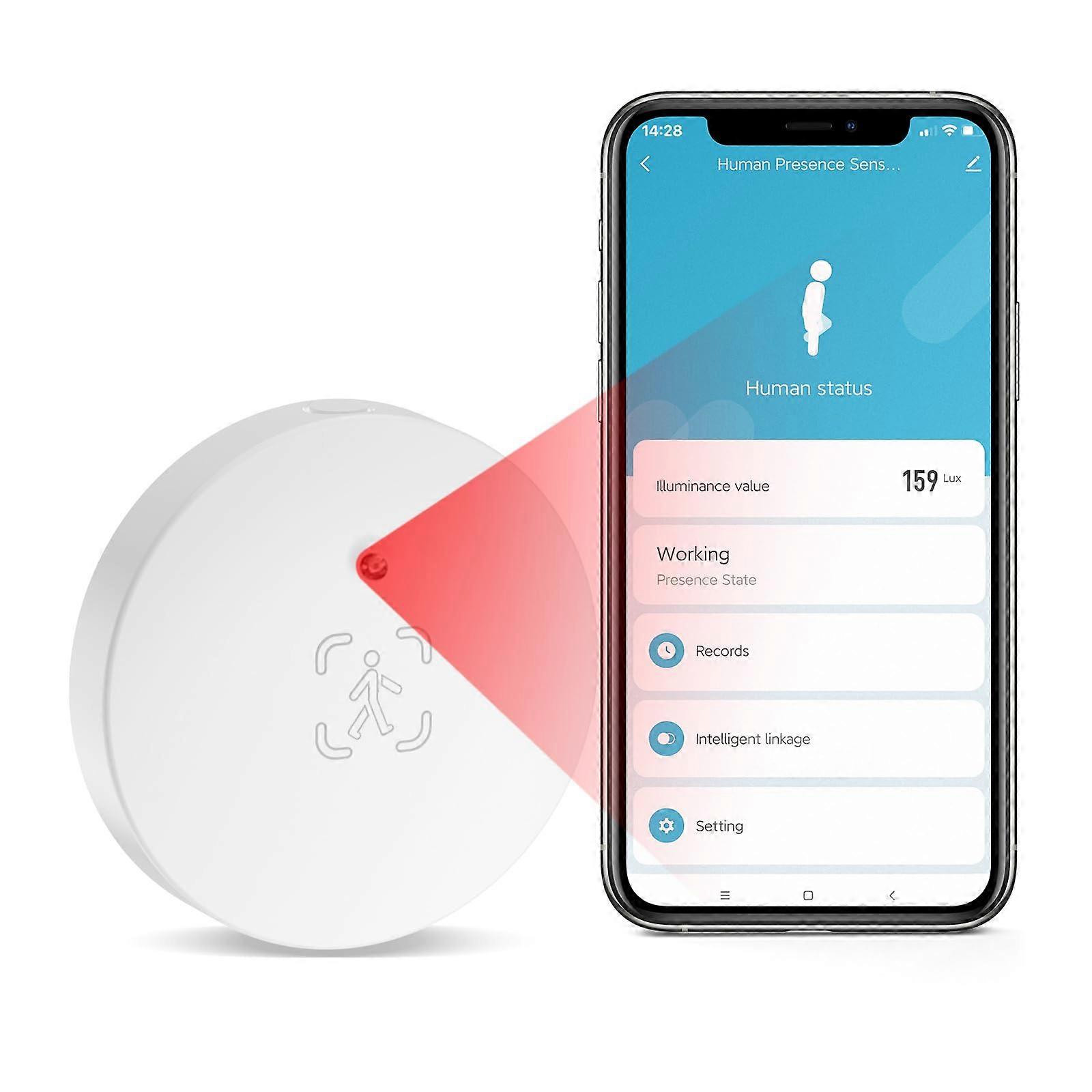 Smart WiFi Human Presence Sensor with Millimeter Wave Motion Detection, Tuya Smart Life Compatible