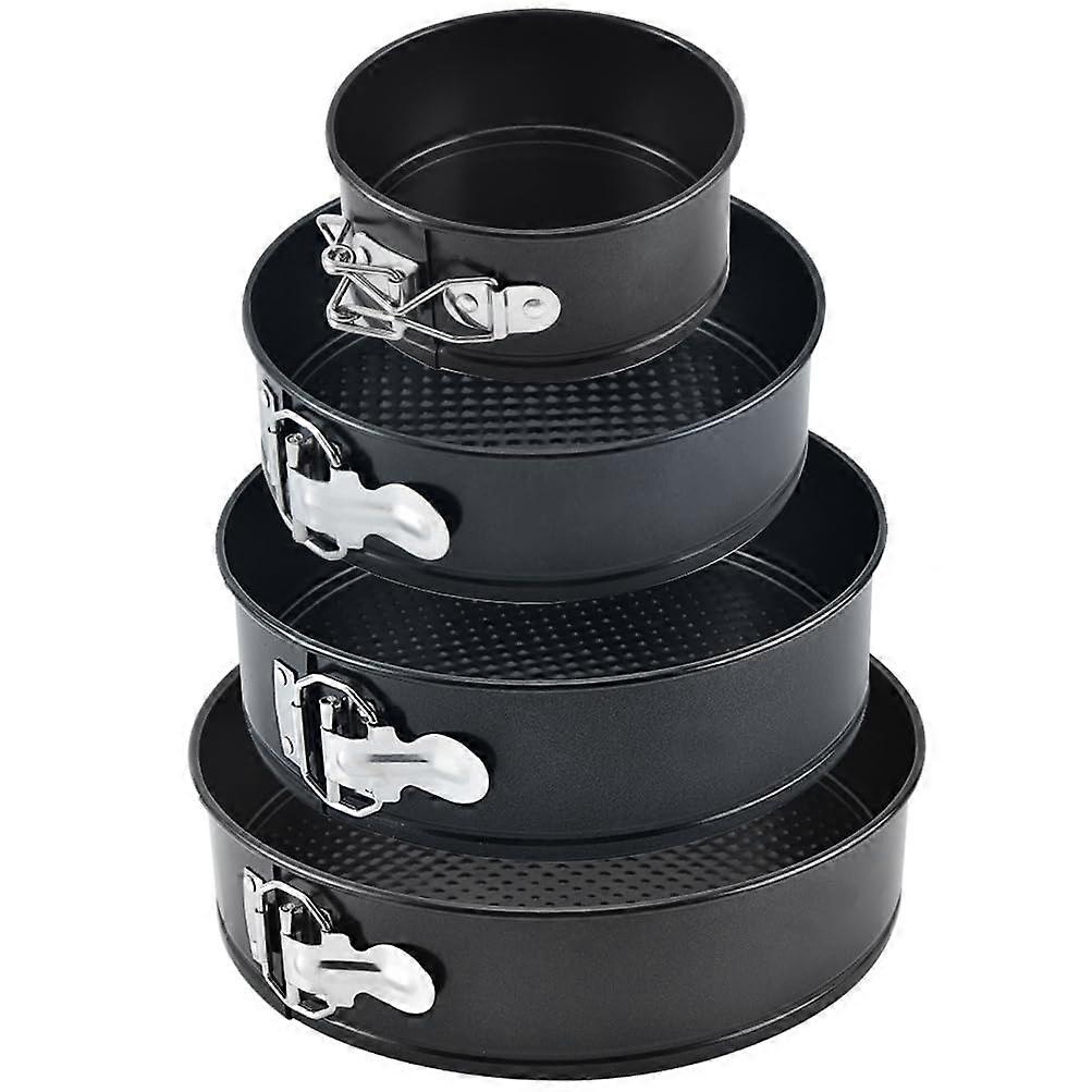 4 Pack Springform Cake Pan Set 410 Inch Leakproof Nonstick Removable Bottom for Cheesecake