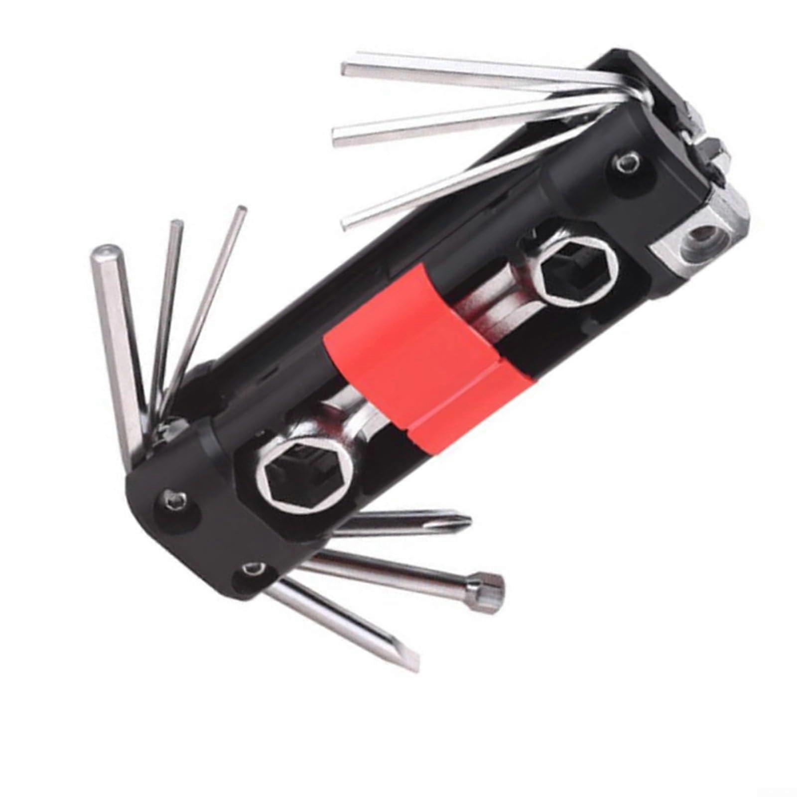 Bike  Tool Kit with Wrench Screwdriver Hex Set, Foldable Multifunction Cycling Maintenance