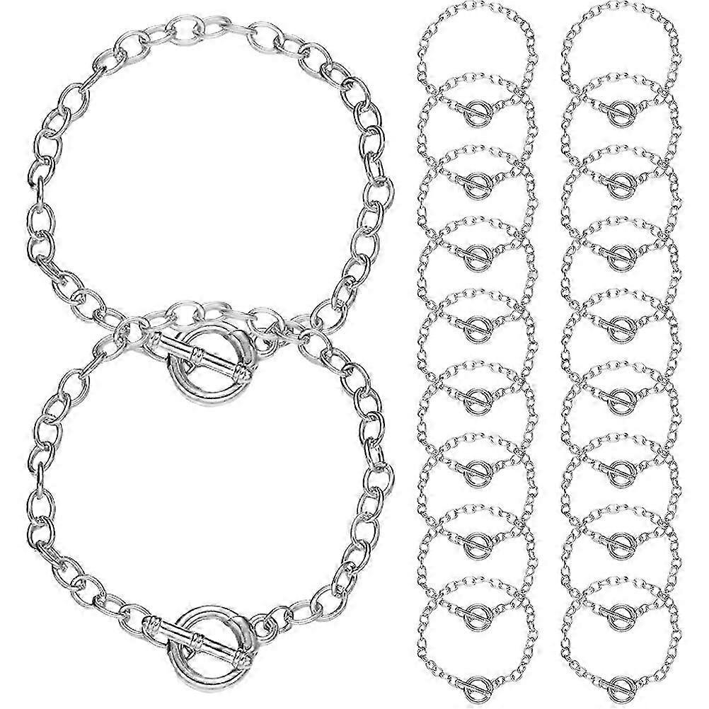 Stylish 20pcs Alloy Bracelet Link Chains for DIY Elegant Bracelets