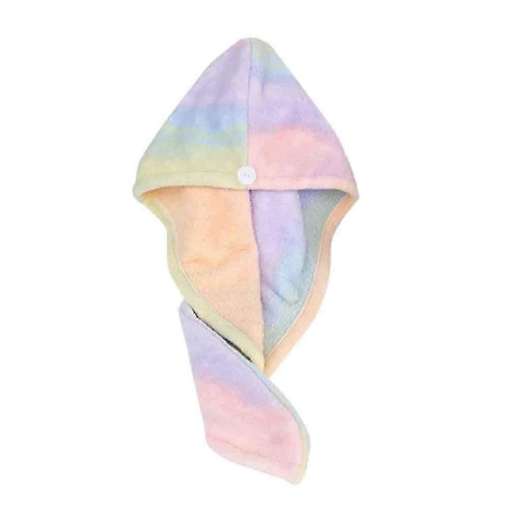 Hair Drying Towel with Fast Moisture Absorption and Secure Button Closure Microfiber Hair Wrap