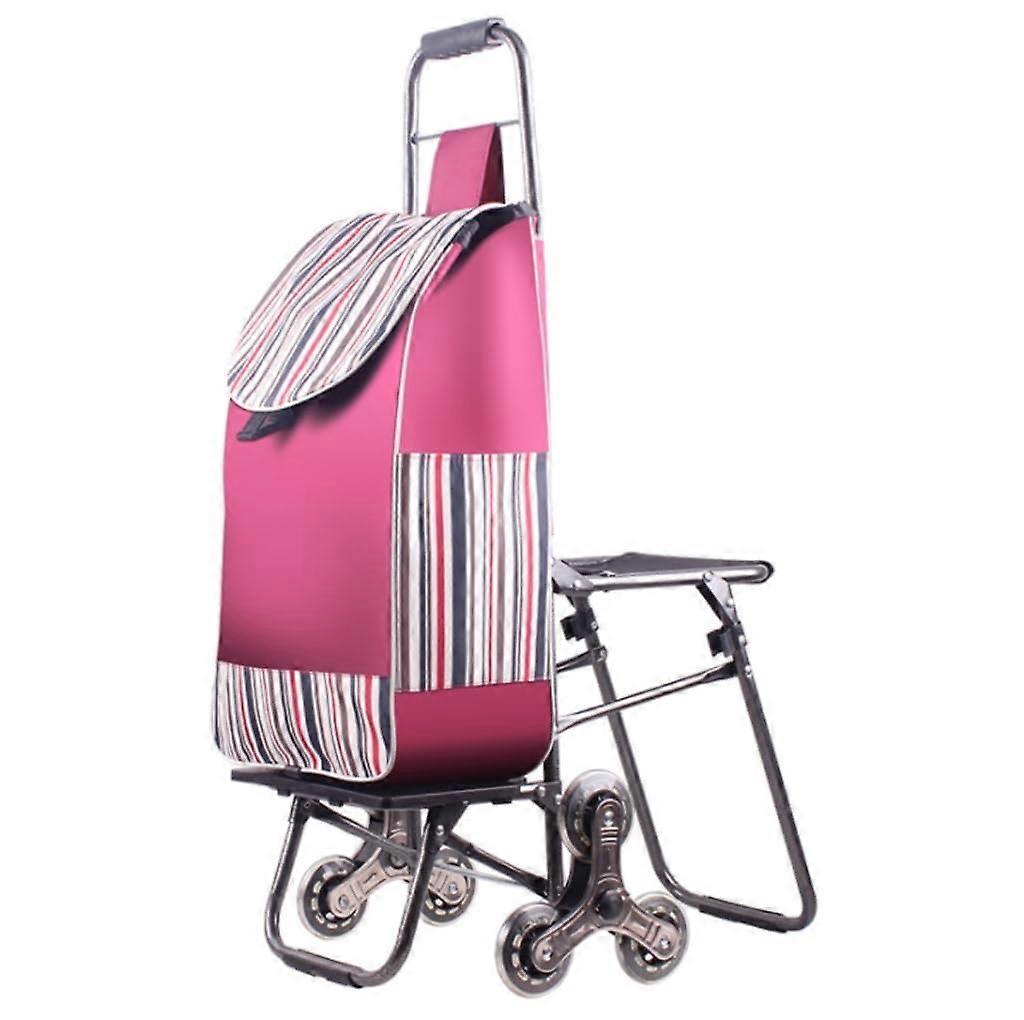 Foldable Shopping Trolley with Lightweight Aluminum Frame and Smooth Rolling Wheels for Elderly