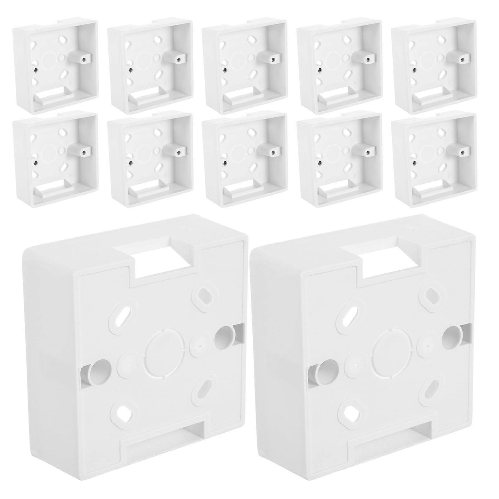 12pcs Single Gang Wall Switch Box 86 Type Recessed Electrical Junction Box FlameRetardant Flush Mount