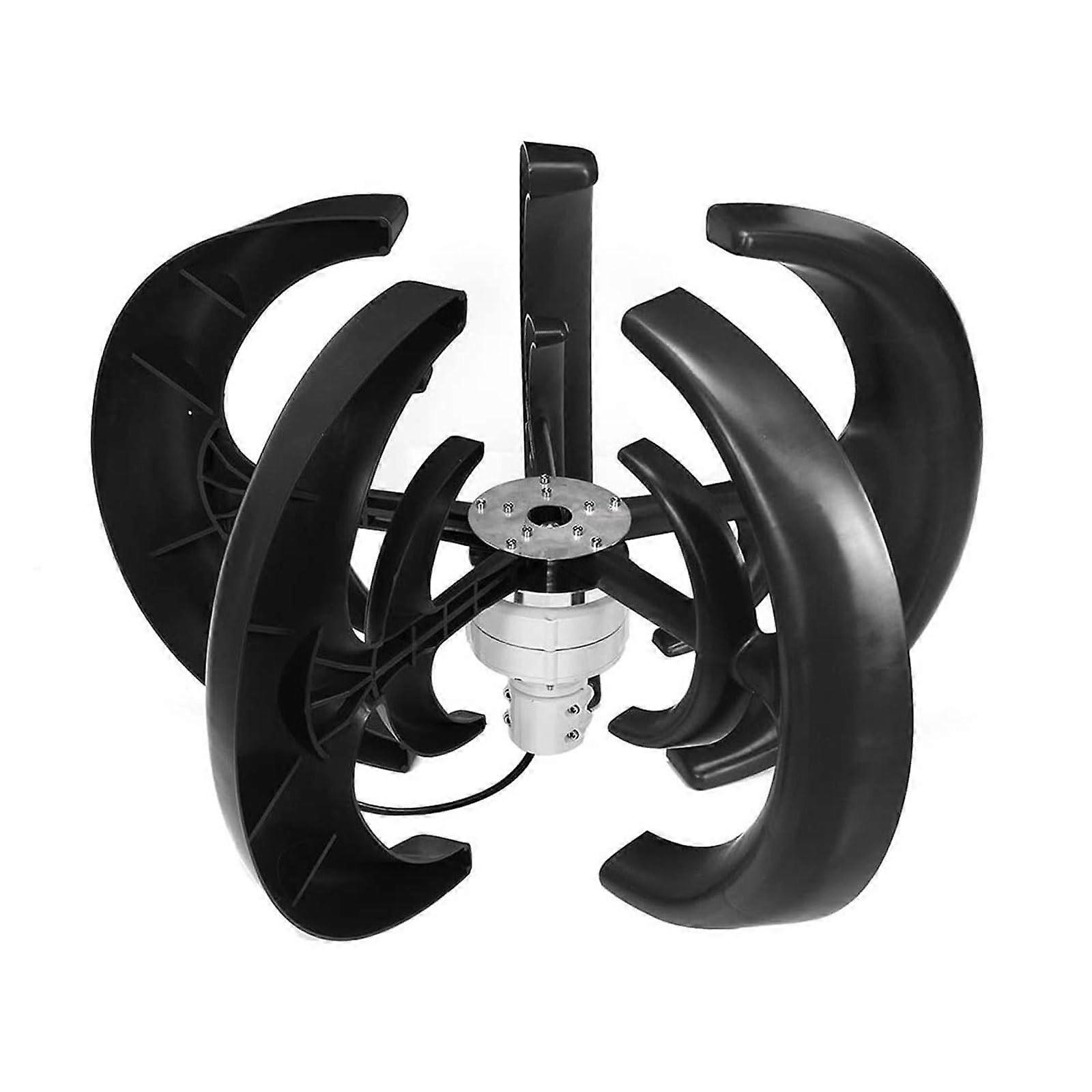 1000W Vertical Wind Turbine Generator 24V with Smart MPPT Controller, Low Wind Speed Start, 5 Blade