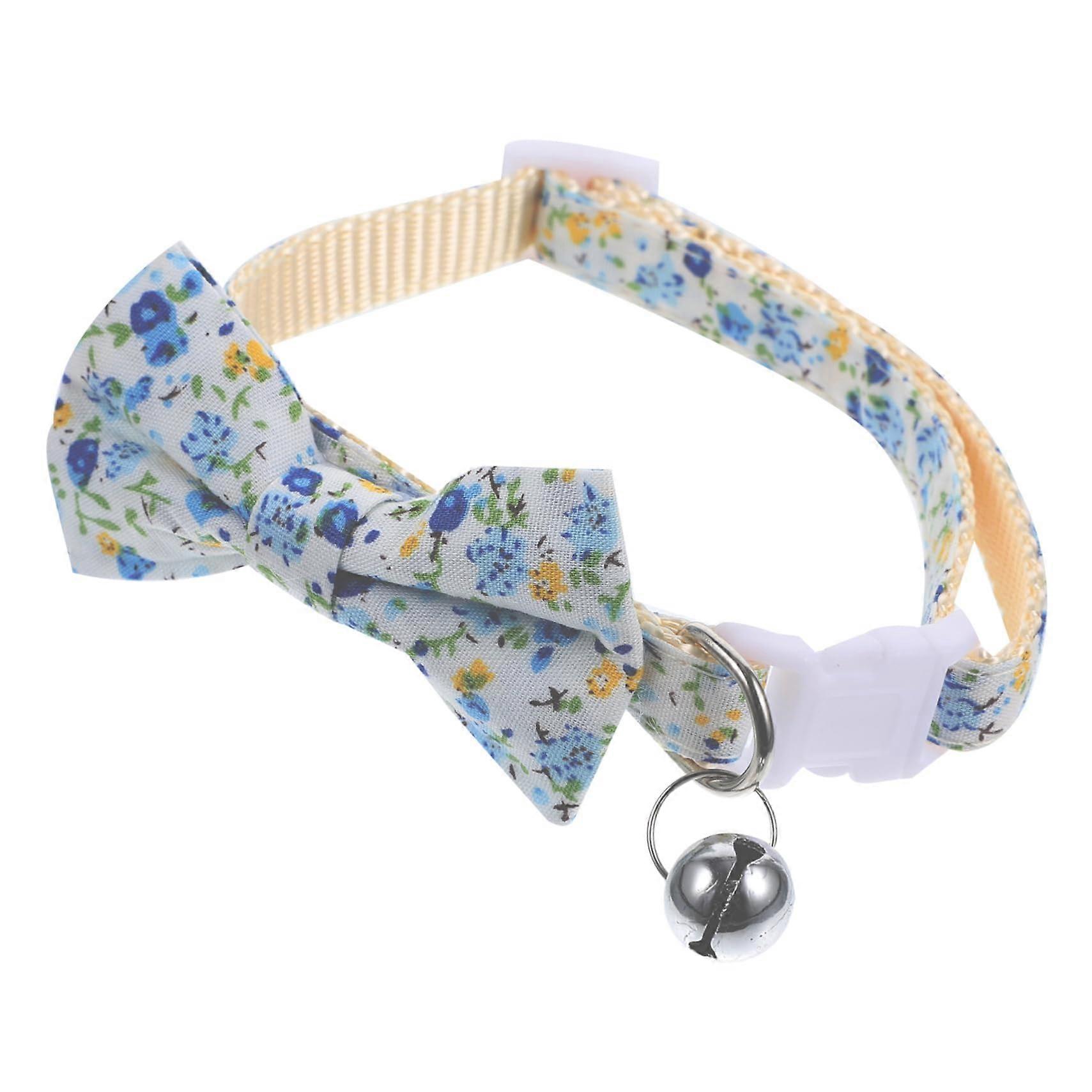 Adjustable Cat Collar with Bell Cute Bow Tie Style for Kittens and Parties
