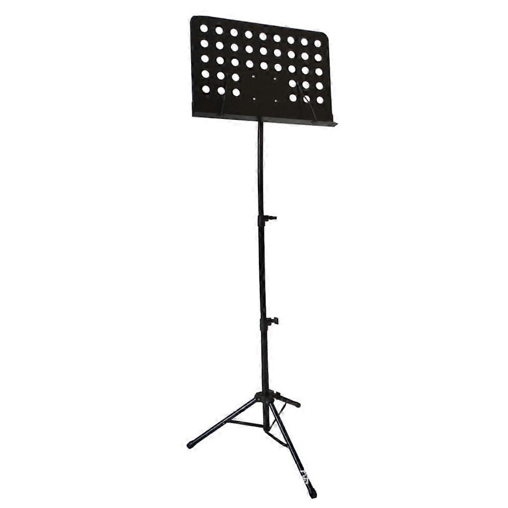 Adjustable Folding Music Stand for Sheet Music with Large Ventilated Tray and Stable Support