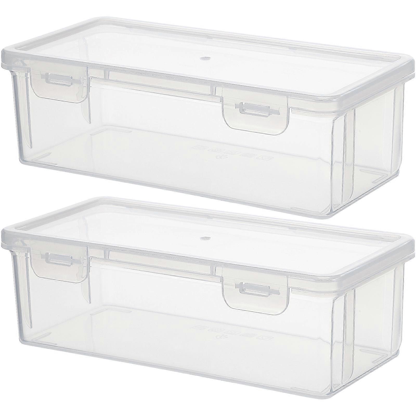 2Pcs Kitchen Condiment Holder Bread Storage Box Sealed Toast Container Toast Organizer