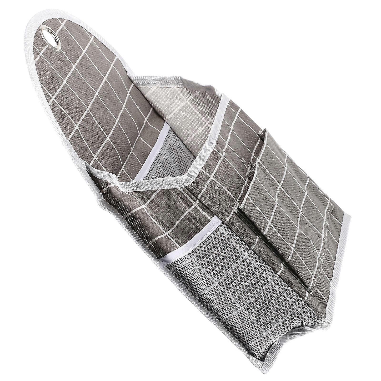 Grey Bedside Hanging Bag for Daily Use 4Pcs Multipurpose Storage Pouch