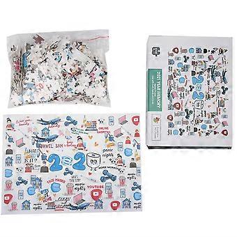 1000pcs Cartoon Puzzles 2021 Year Commemorate Jigsaws Educational Toy Wonderful Gift for ChildrenPuzzles Toy