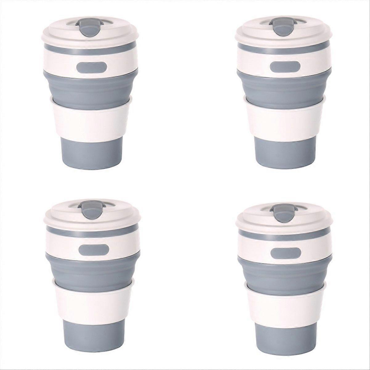 Gray Silicone foldable travel cup-camping cup