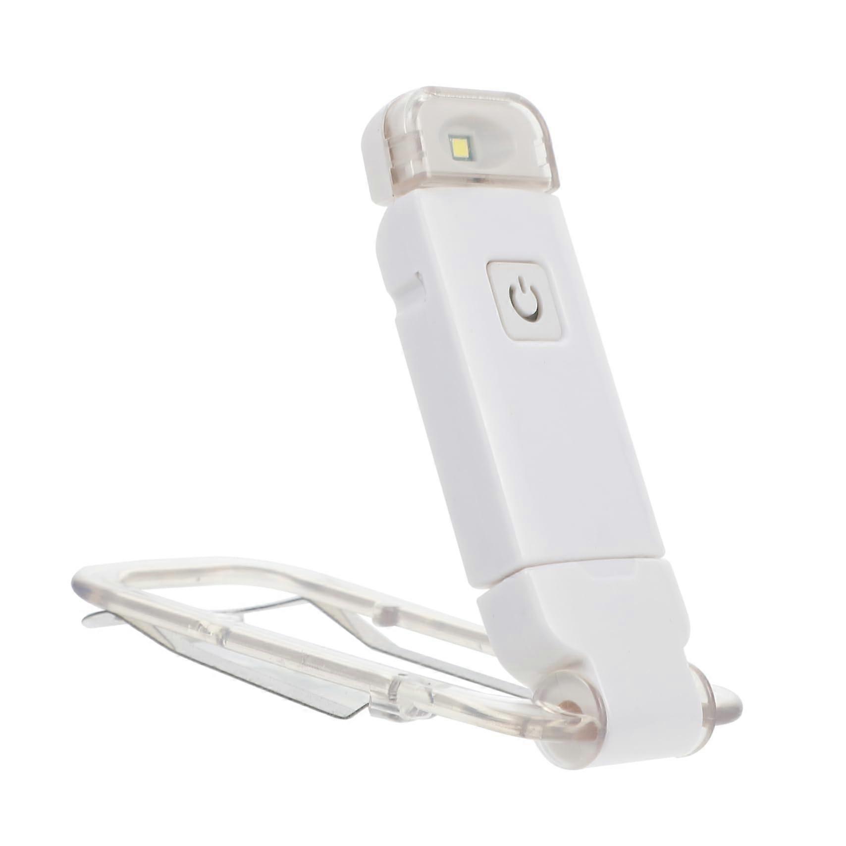 USB Rechargeable Book Clip Light with Adjustable Brightness and Foldable Design for Reading