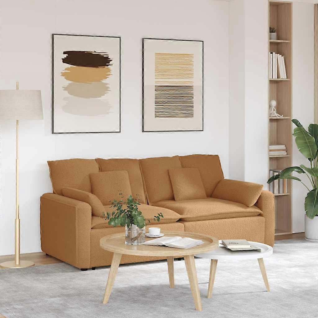 Modulares Sofa mit Kissen Beige