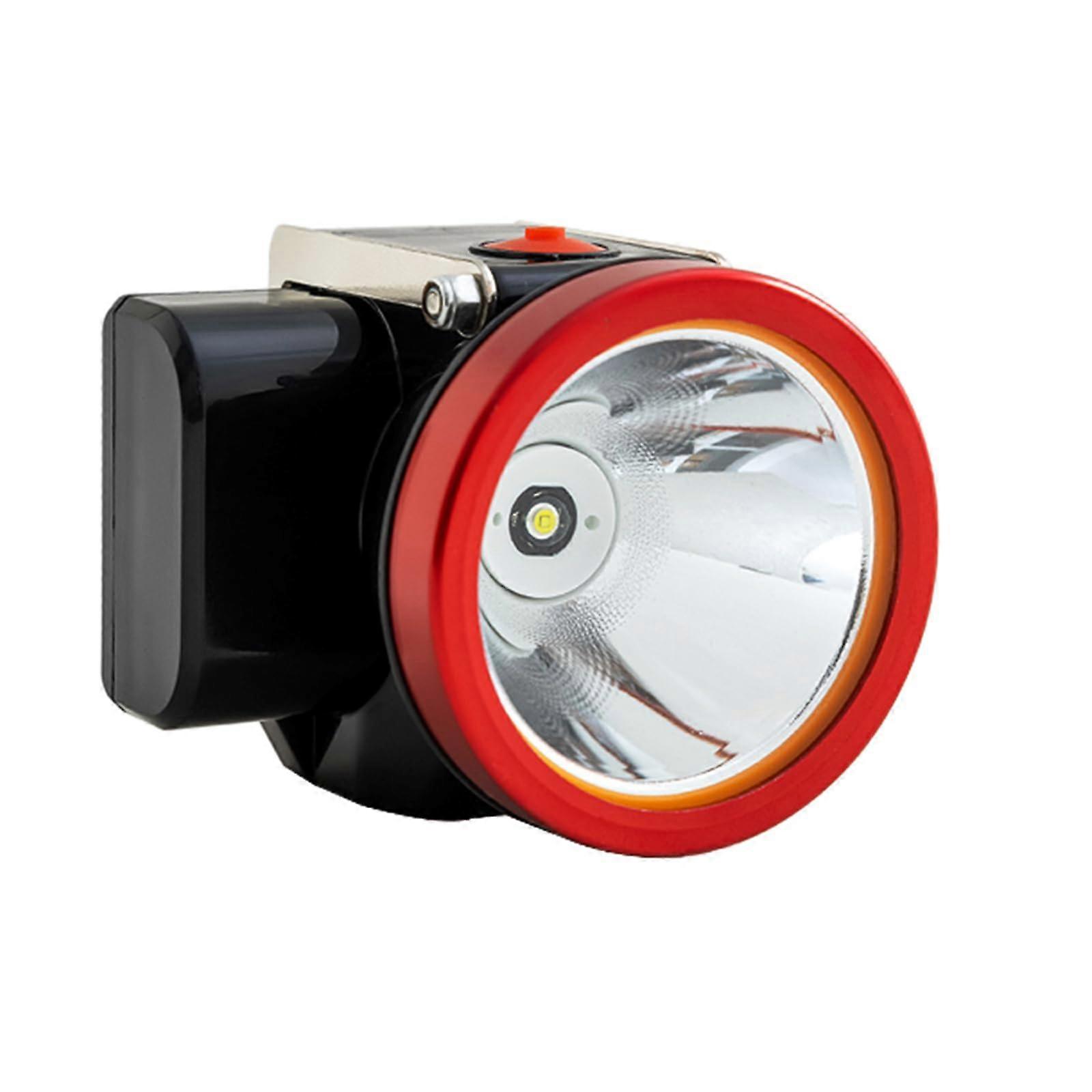 Rechargeable LED Headlamp for Mining with Long Runtime Waterproof 90° Beam Red