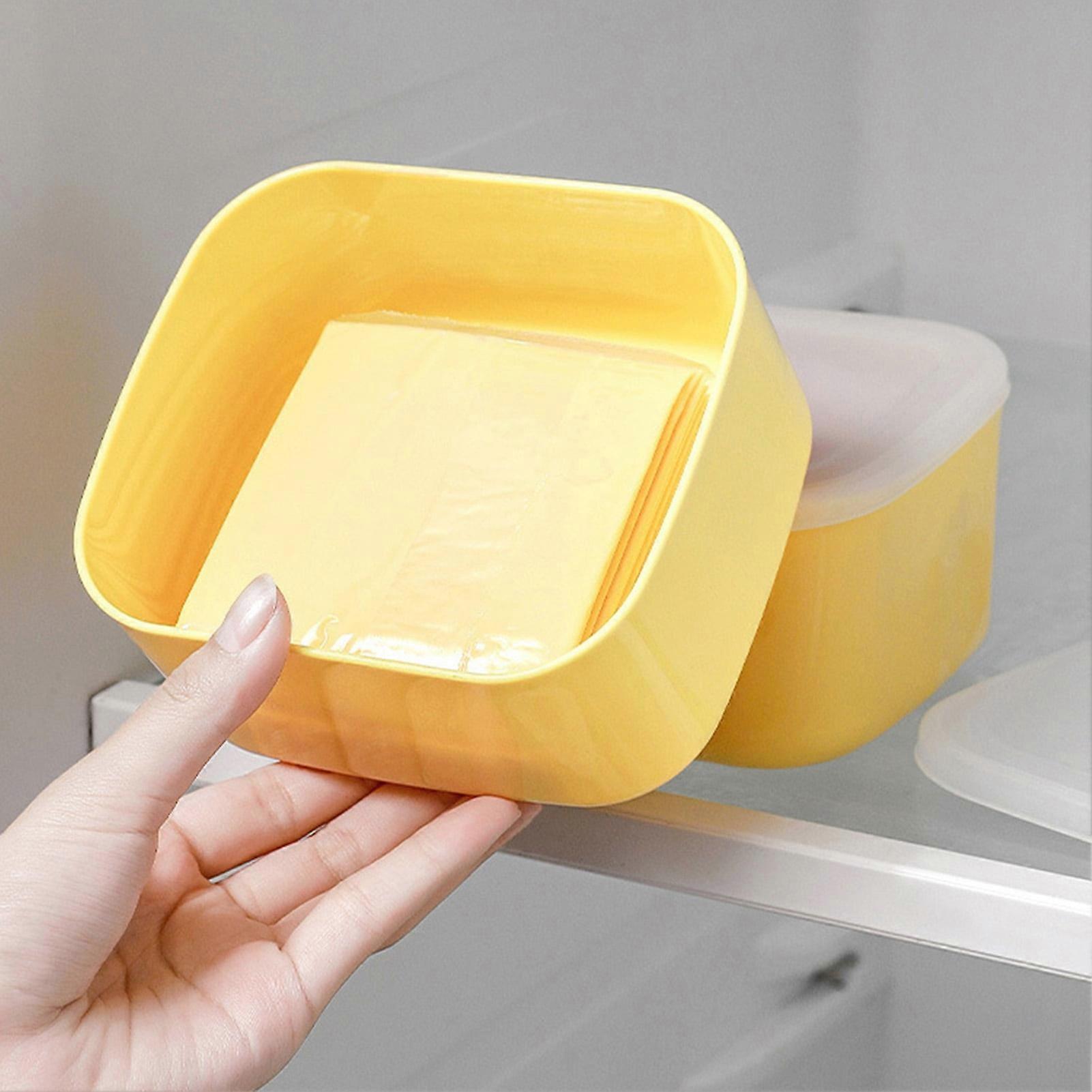 Cheese Slice Organizer Space Saving Stackable Practical Airtight Transparent Cover Food Container Case