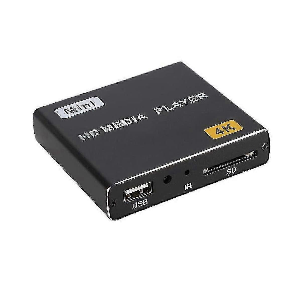 Mini lecteur multimédia HDD 4K avec clé USB/cartes SD
