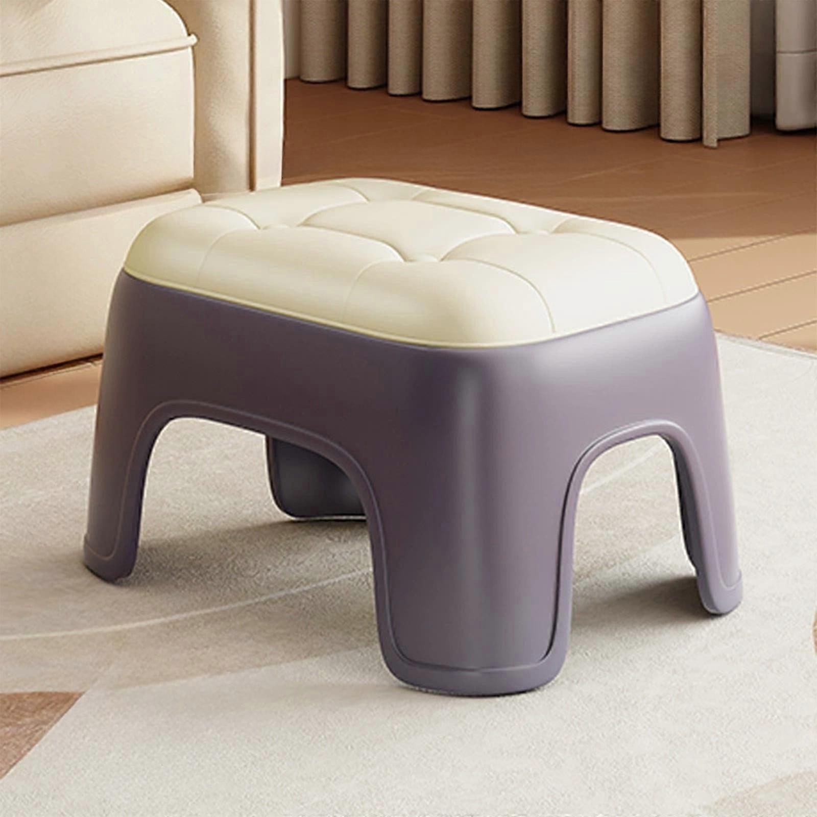 LangPing Home Plastic Small Stool – Thickened, Stackable, Compact & Versatile, Compatible with Kids & Guests