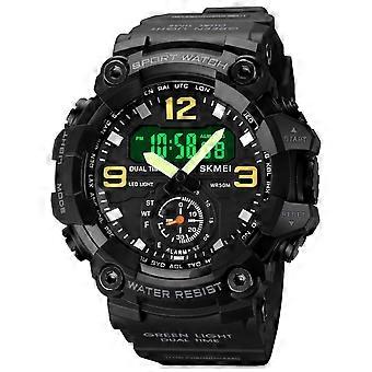 Montre numérique pour homme avec rétroéclairage LED, étanche, alarme et chronomètre, idéale pour le sport et les loisirs. Bracelet léger en résine résistante.