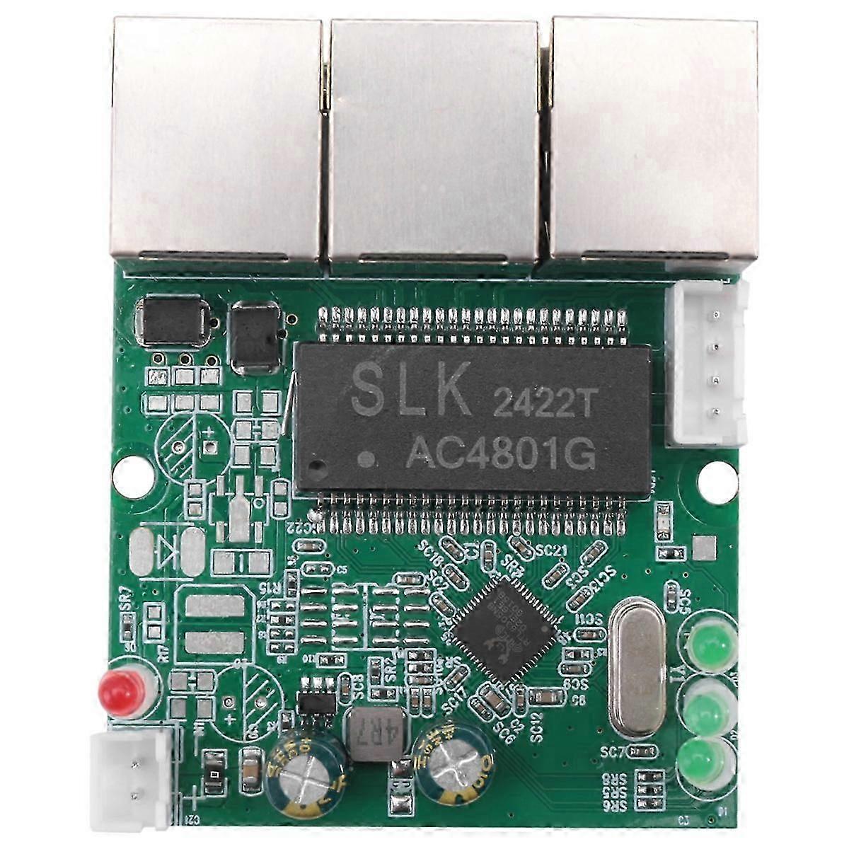Fast Switch Mini 3 Port Ethernet Switch 10 / 100mbps Network Switch Hub Pcb Module Board for System Integration Module
