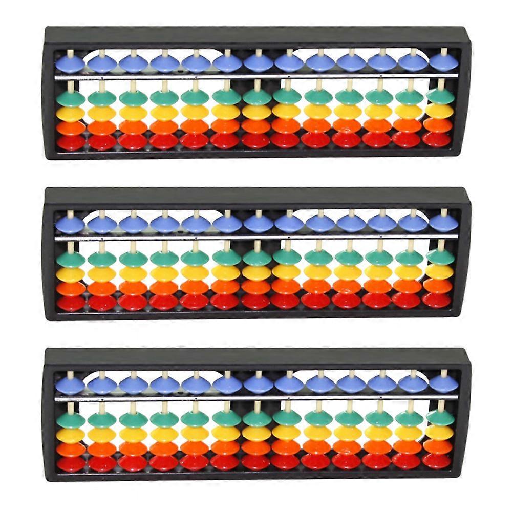 Abacus 3Pcs Plastic Tool for Early Math Learning and Calculation