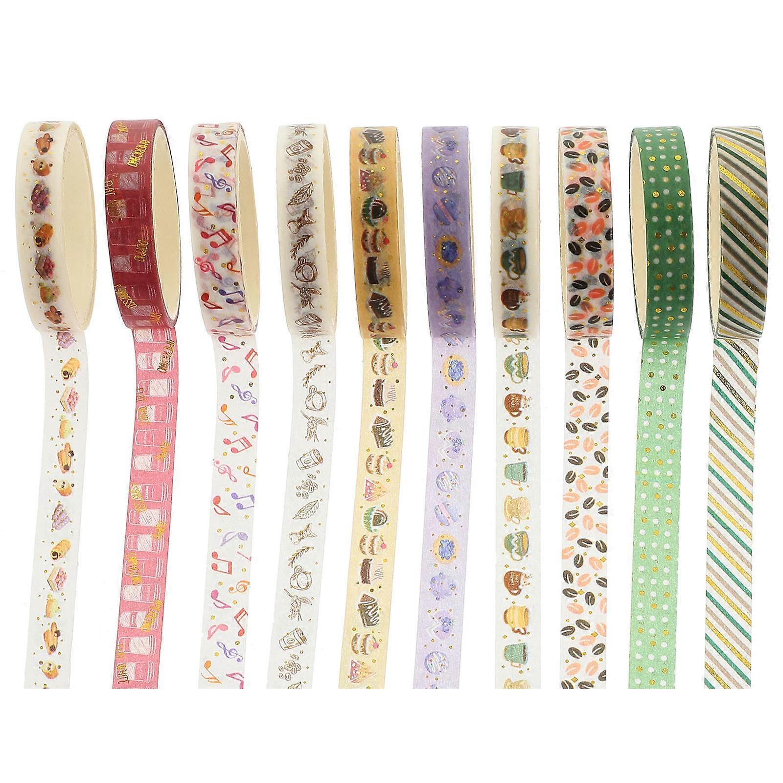 Washi Tape Decorative Set for DIY Projects Featuring 10 Rolls