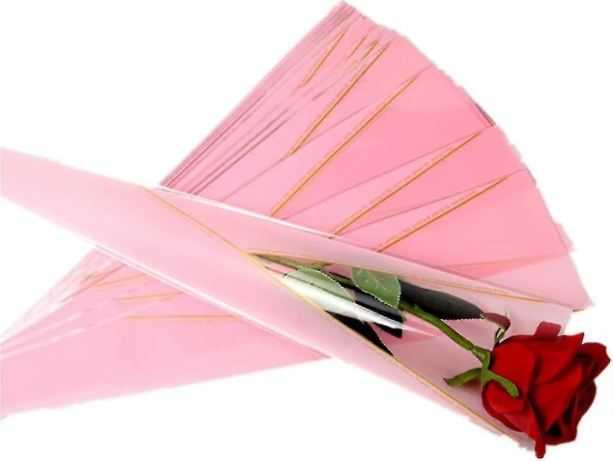 100-pack enkla rosformade blommiga presentpåsar