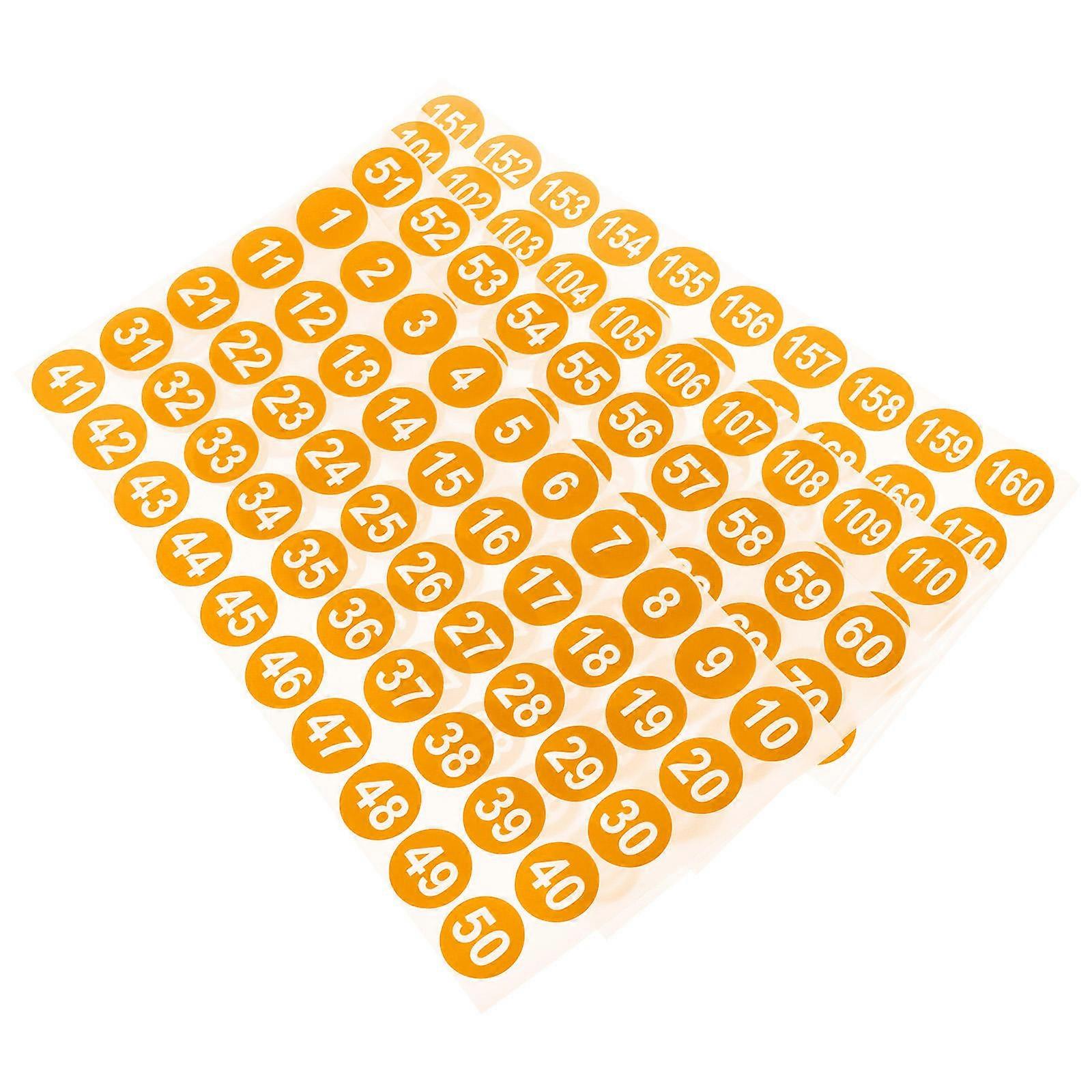Digital Number Stickers Number Label Stickers for Classification 8 Sheets