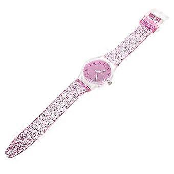 Adjustable Strap Watch Quartz Movement Time Keeping Pink Wrist Decoration For Kids 1Pack