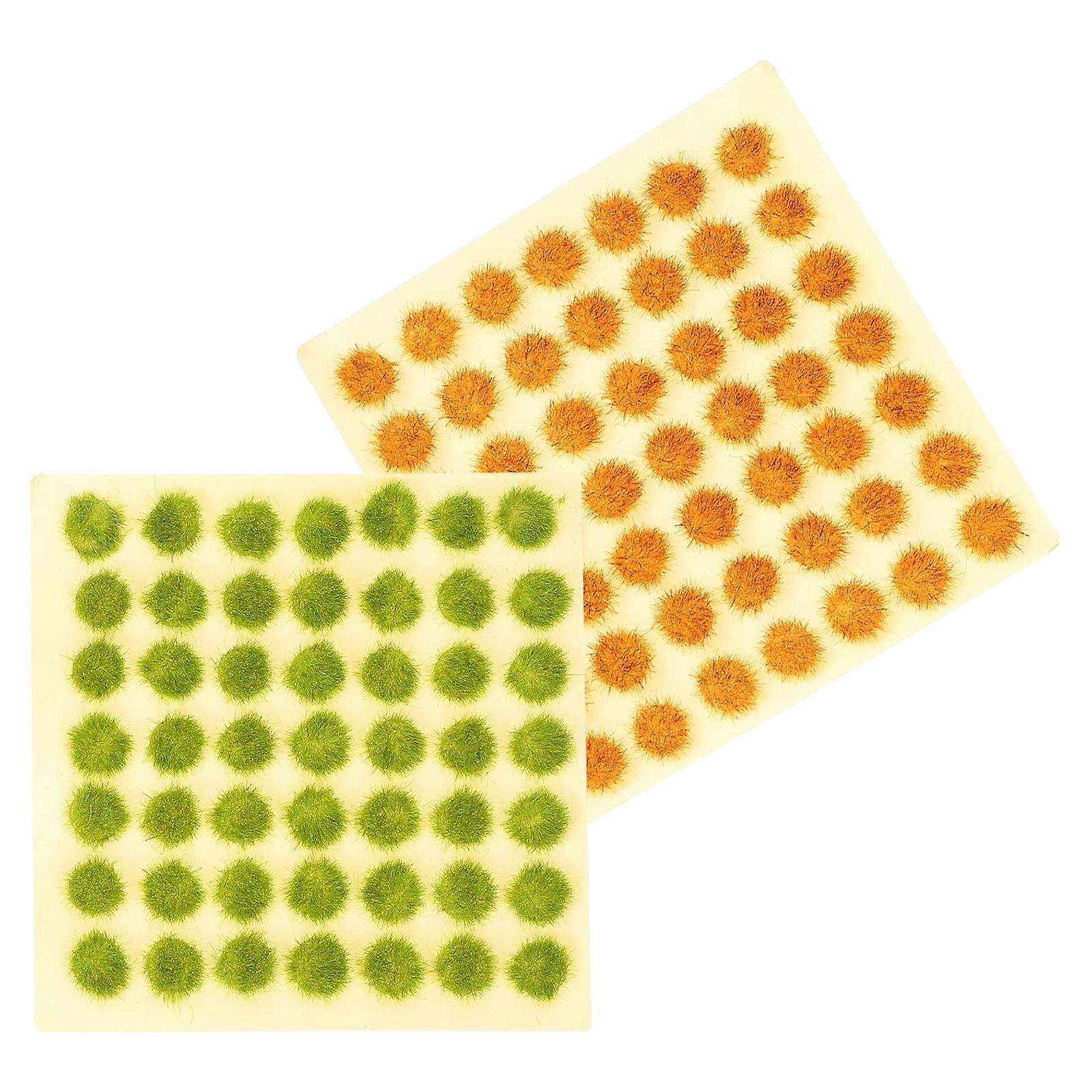 Static Grass Tuft Model Green Plastic for Decor 2 Boxes