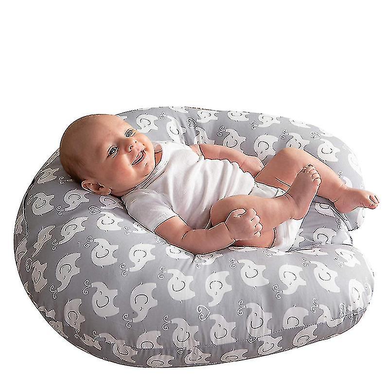 Newborn Lounger, Elephant Love Gray