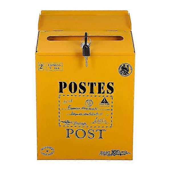 pc Lockable Mailbox Retro Mailbox Wall Mounted Mailbox Newspaper Mailbox