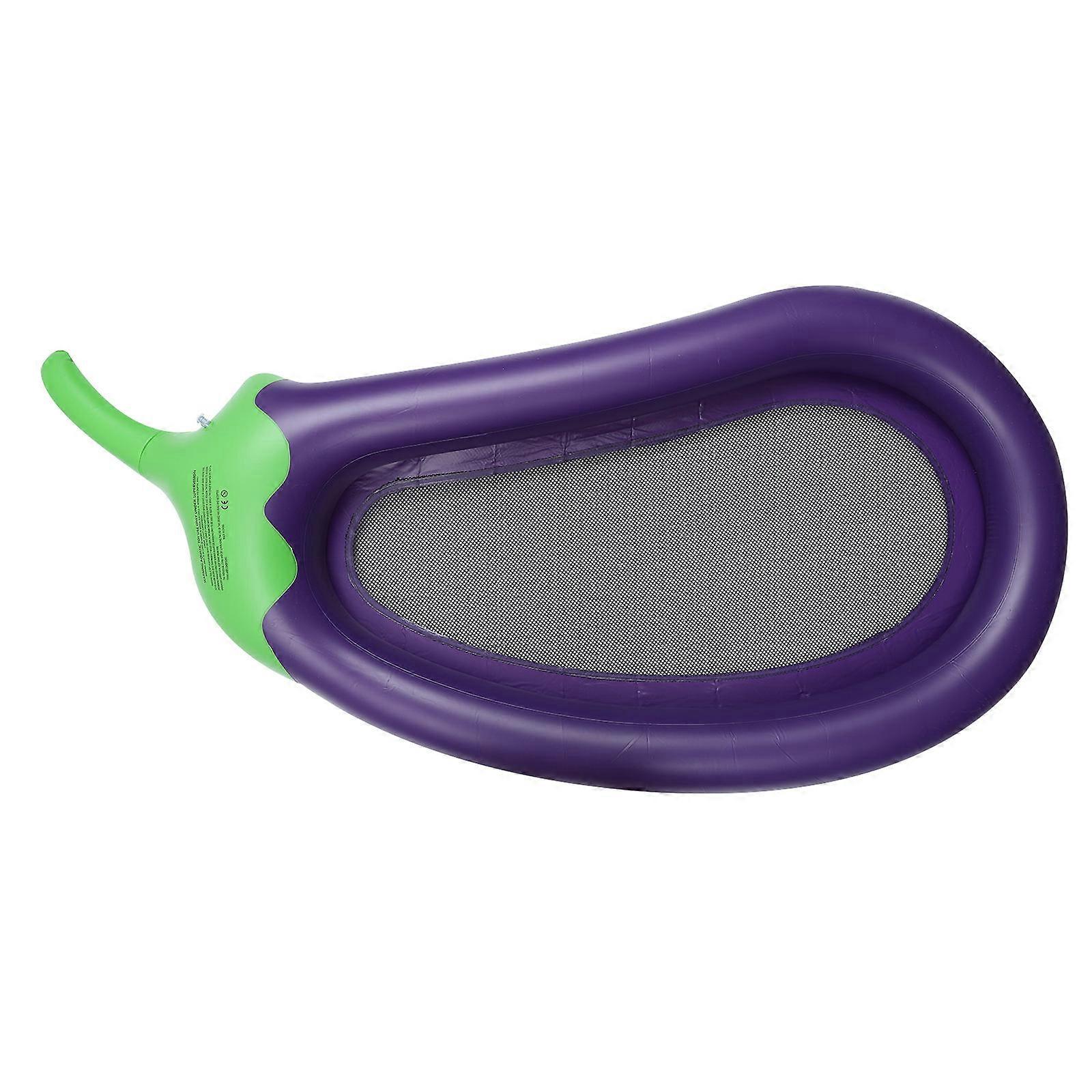 Inflatable Floating Mat Pool Sofa Eggplant Design for 1 Person