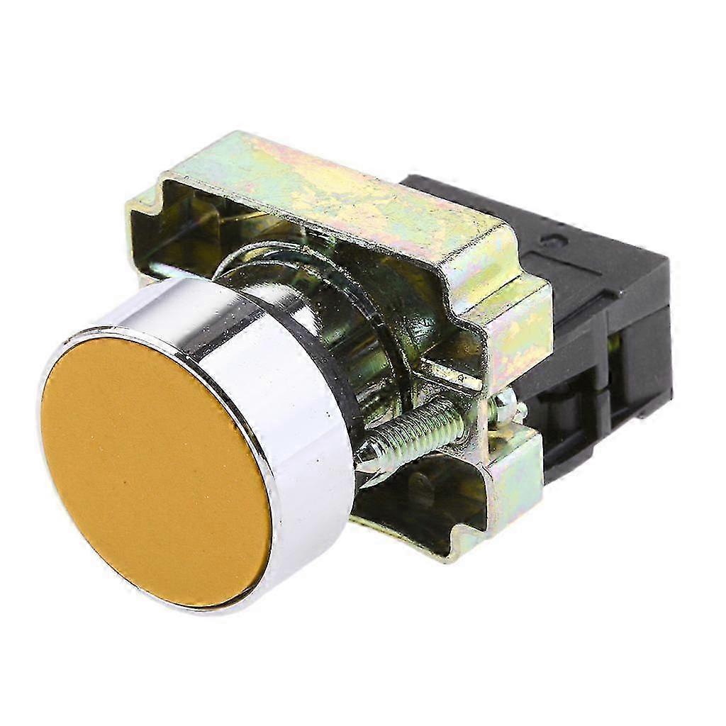 Self-reset Flush Pushbutton Switch N/O Flat 22mm Mounting XB2-BA51 Yellow