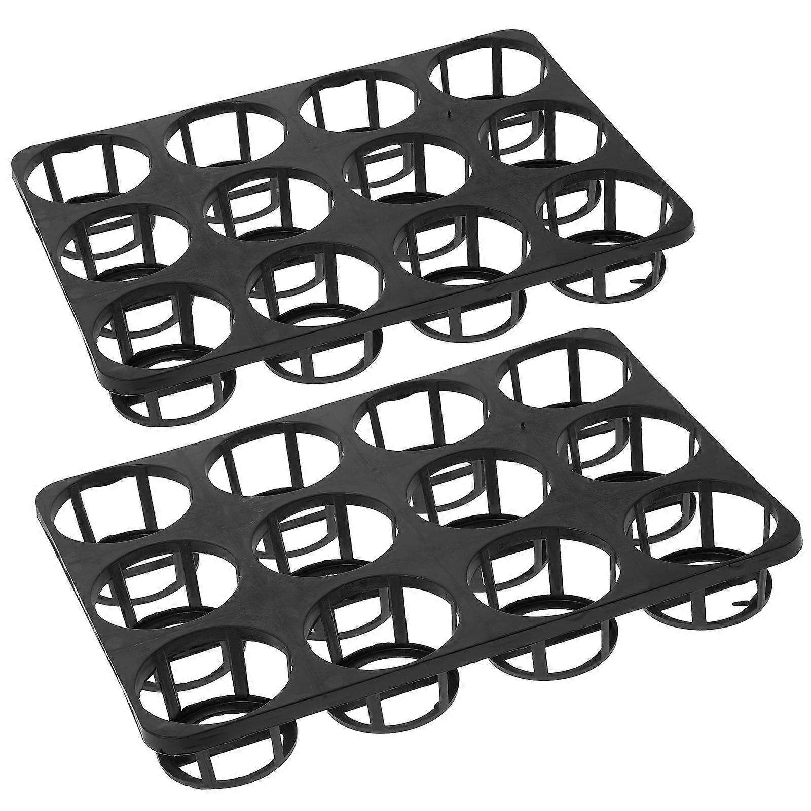 Anzuchtschale, 2er-Pack, praktischer Halter