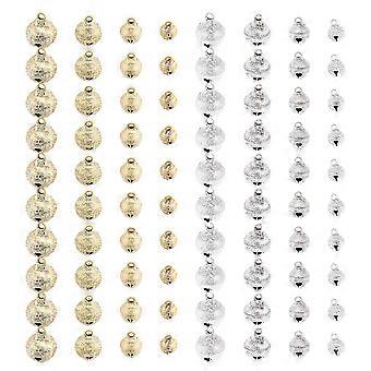 Pet Mini Bell Silver DIY Crafts Bell Charms for Pet Use 80Pcs Set