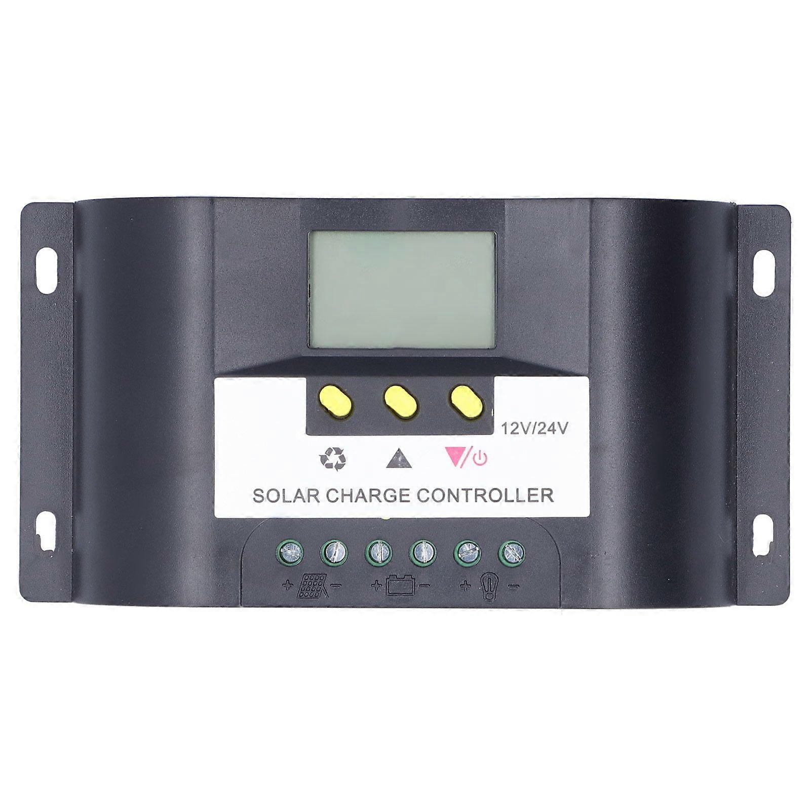 Intelligent Solar Charge Controller with Adjustable Timer Control Modes LCD Display Solar Controller for DC Loads20A