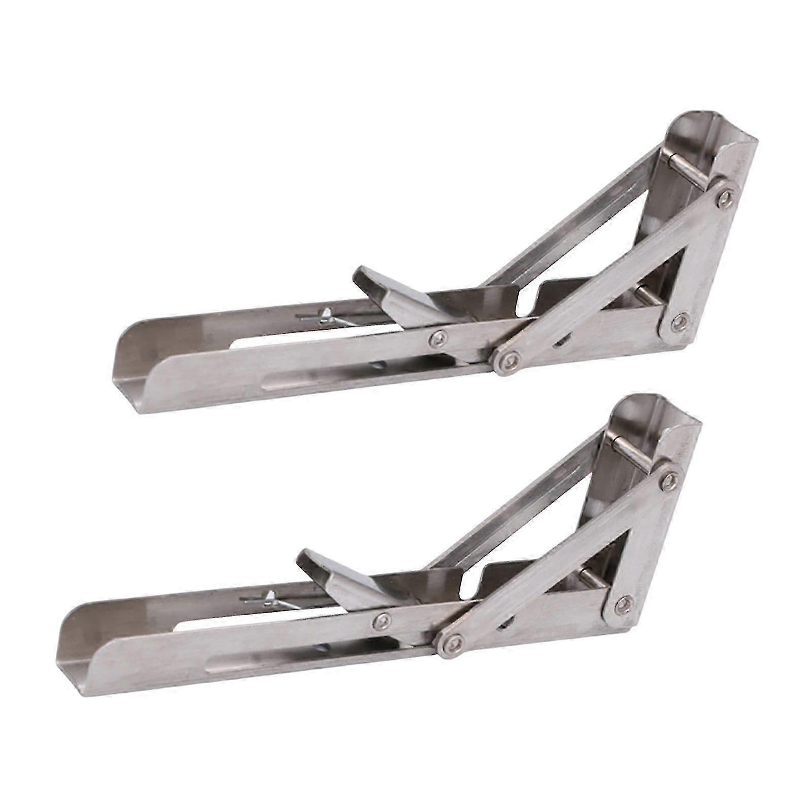 2Pcs Folding Brackets Table Hinge Metal Heavy Duty Sturdy Triangle Folding Angle