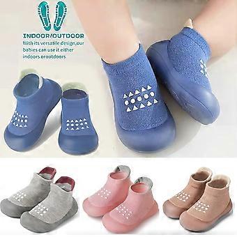 Baby Rubber Sole Non-Skid Walking Sock Shoes, Baby Indoor Floor Sneakers, Gifts for Toddlers Boys Girls