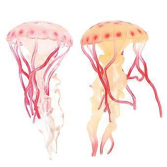 Jellyfish Model Simulated Marine Animals Toys for Kids Educational 2Pcs Set