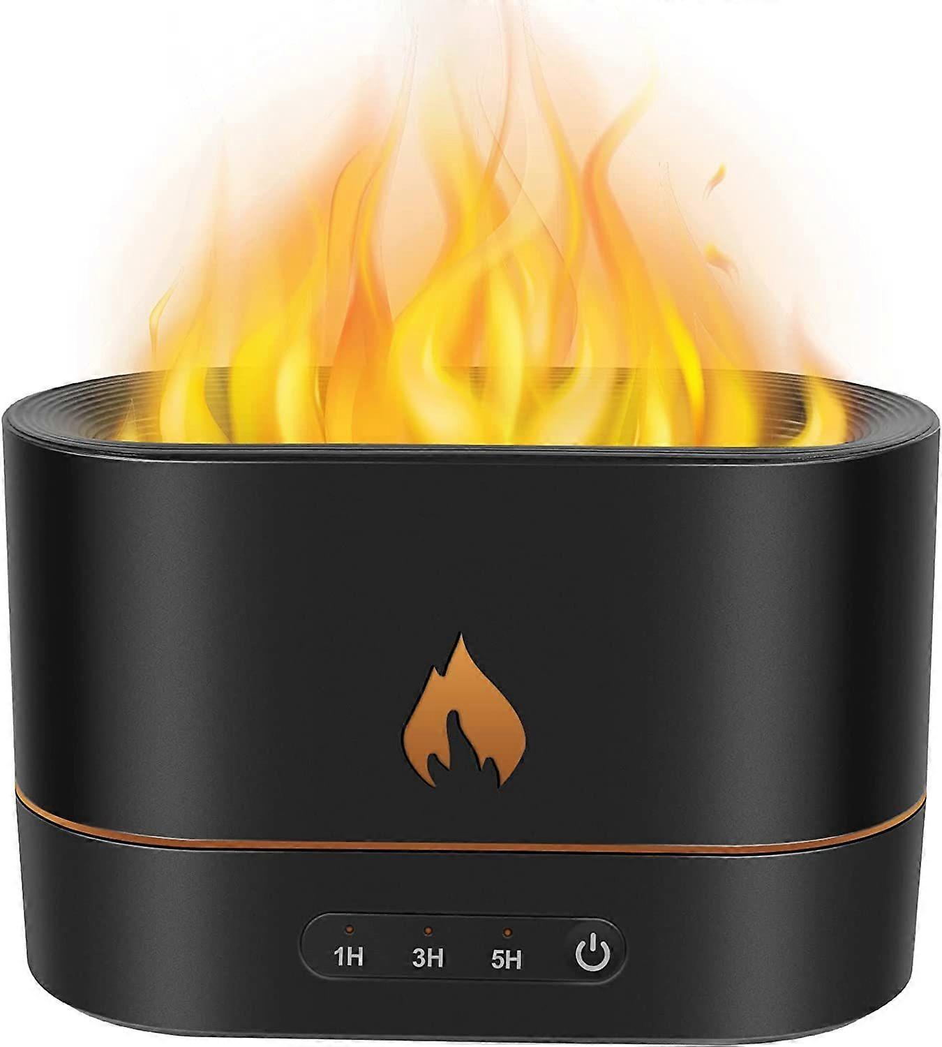 Dww Essential Oil Diffuser with Flame Effect, 250ml Aroma Diffuser with 2 Lighting Modes and 3 Timer Settings, Air Humidifier Diffuser for Home, Bedro