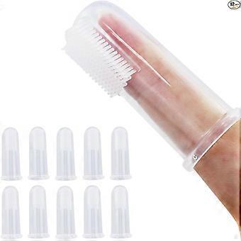 12 Pieces Soft Silicone Pet Toothbrushes, Dog Toothbrush Cat Toothbrush, Pet Teeth Cleaner