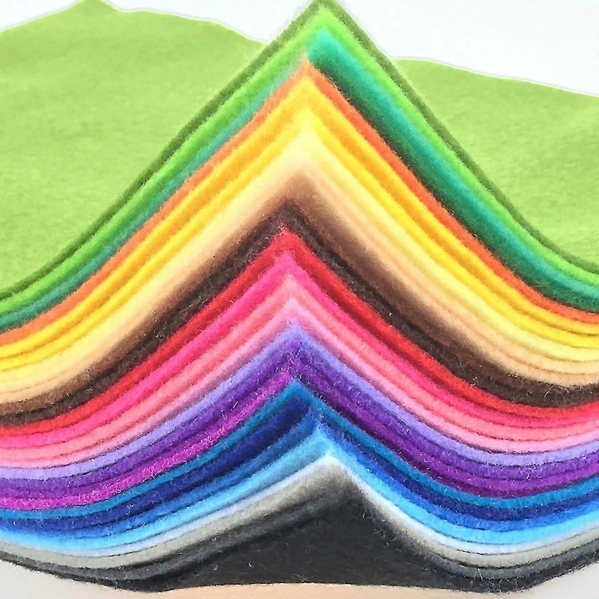 28pcs 1.4mm Soft Felt Fabric Sheets, Assorted Colors [xh]