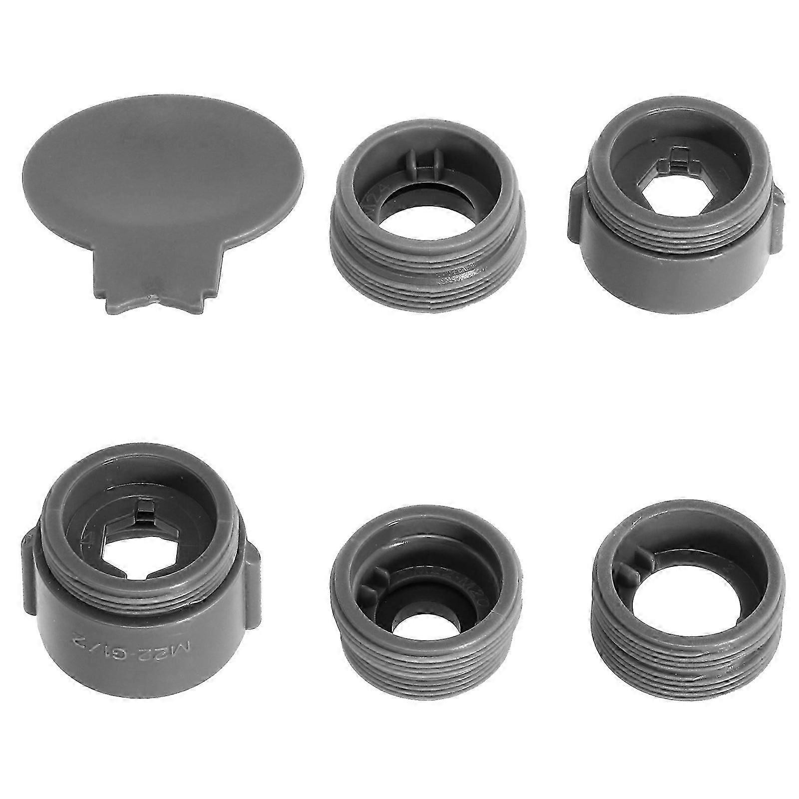 Multifunctional Tap Aerator, Plastic, For Kitchen & Bathroom, Rectangular Shape, 2.8X2.4Cm, Grey, 2 Sets