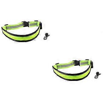 LED Running Belt USB Rechargeable Reflective Safety Belt Adjustable  Visibility for Night Running